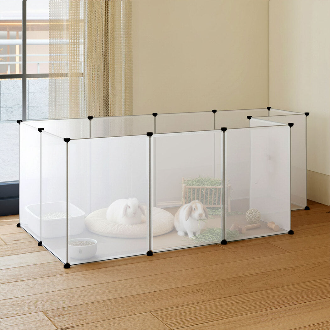 Pawz 12 Panels Guinea Pig Rabbit Puppy Playpen Fence-2011971117920686087