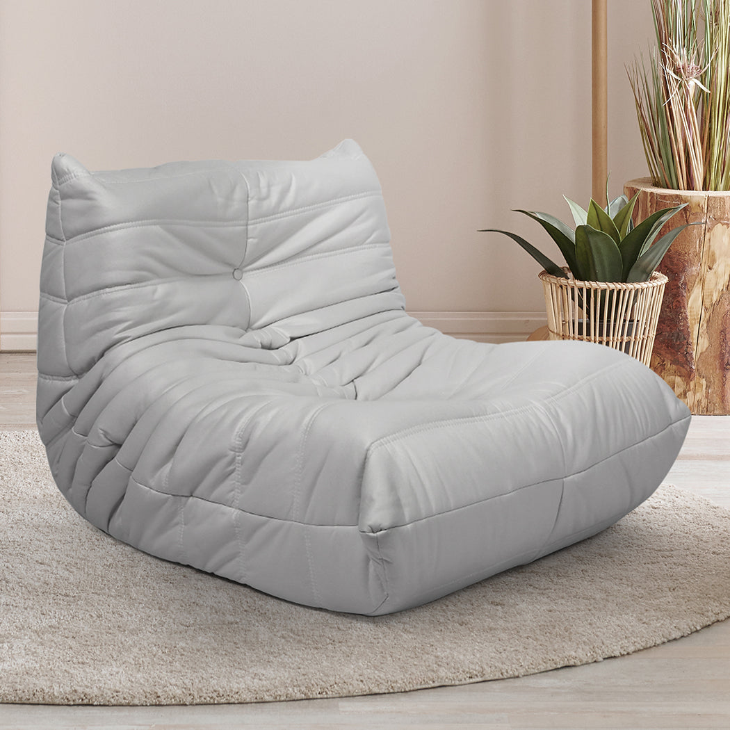 Levede Floor Chair Caterpillar Sofa Grey-2006733015677538311