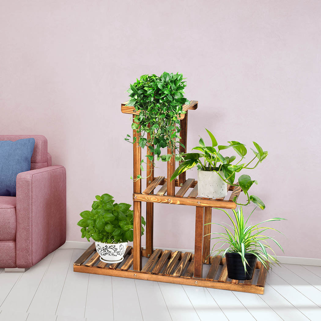 Levede 3-Tier Plant Stand Wood Wooden-2018816684160323591