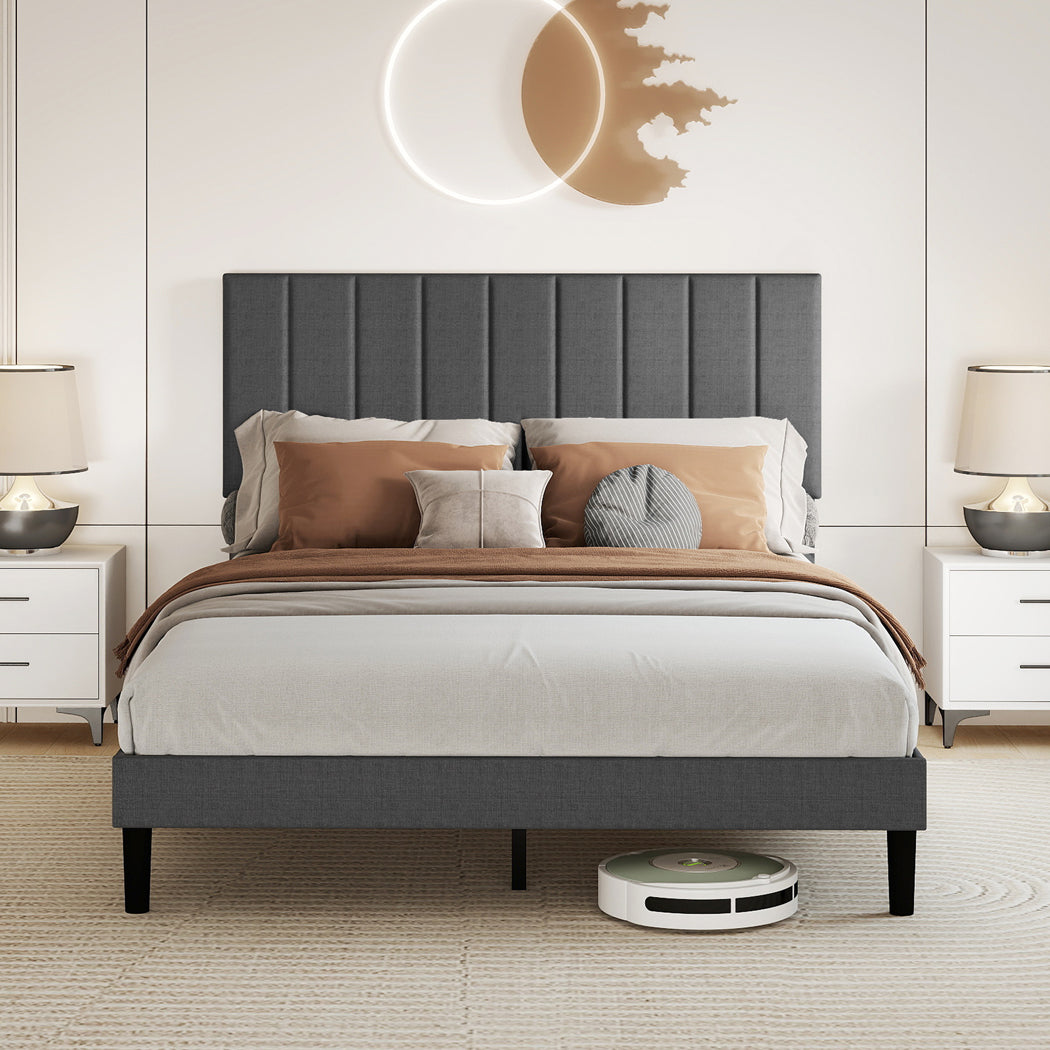 Levede Bed Frame Upholstered Platform Mattress Base Queen-2011971106336018439