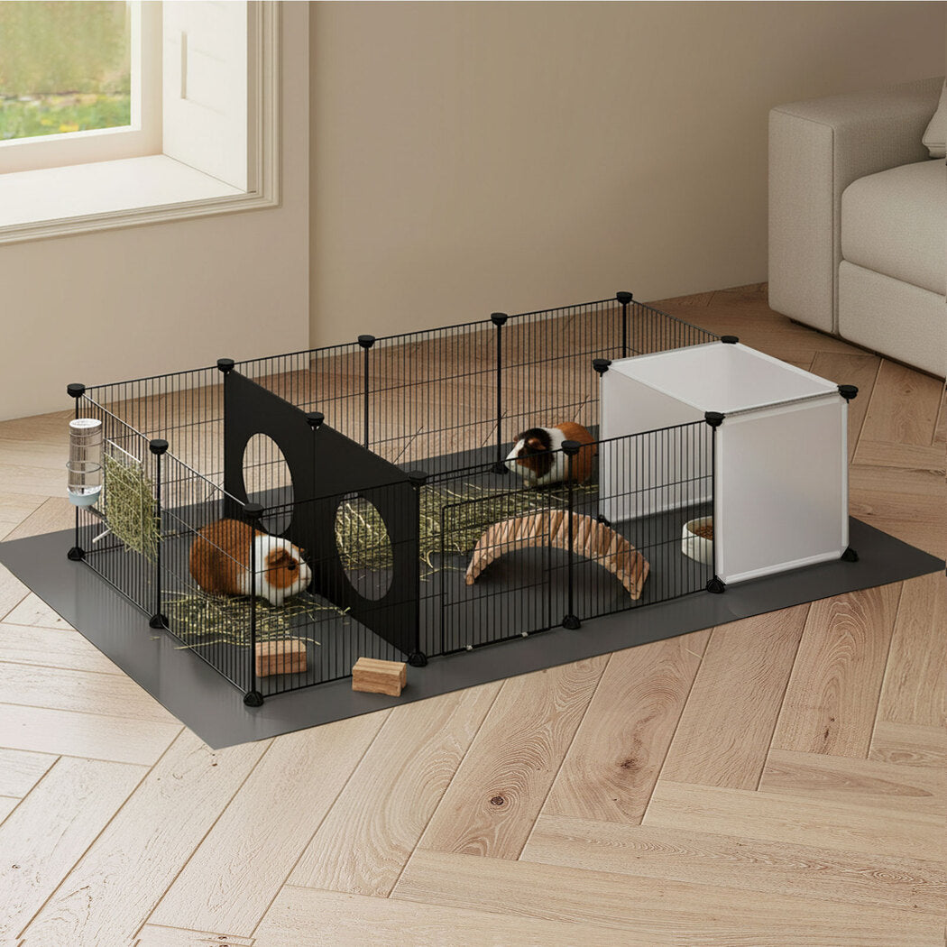 Pawz 16 Panels Guinea Pig Pet Playpen Small Pets Fence-2011971118084263943