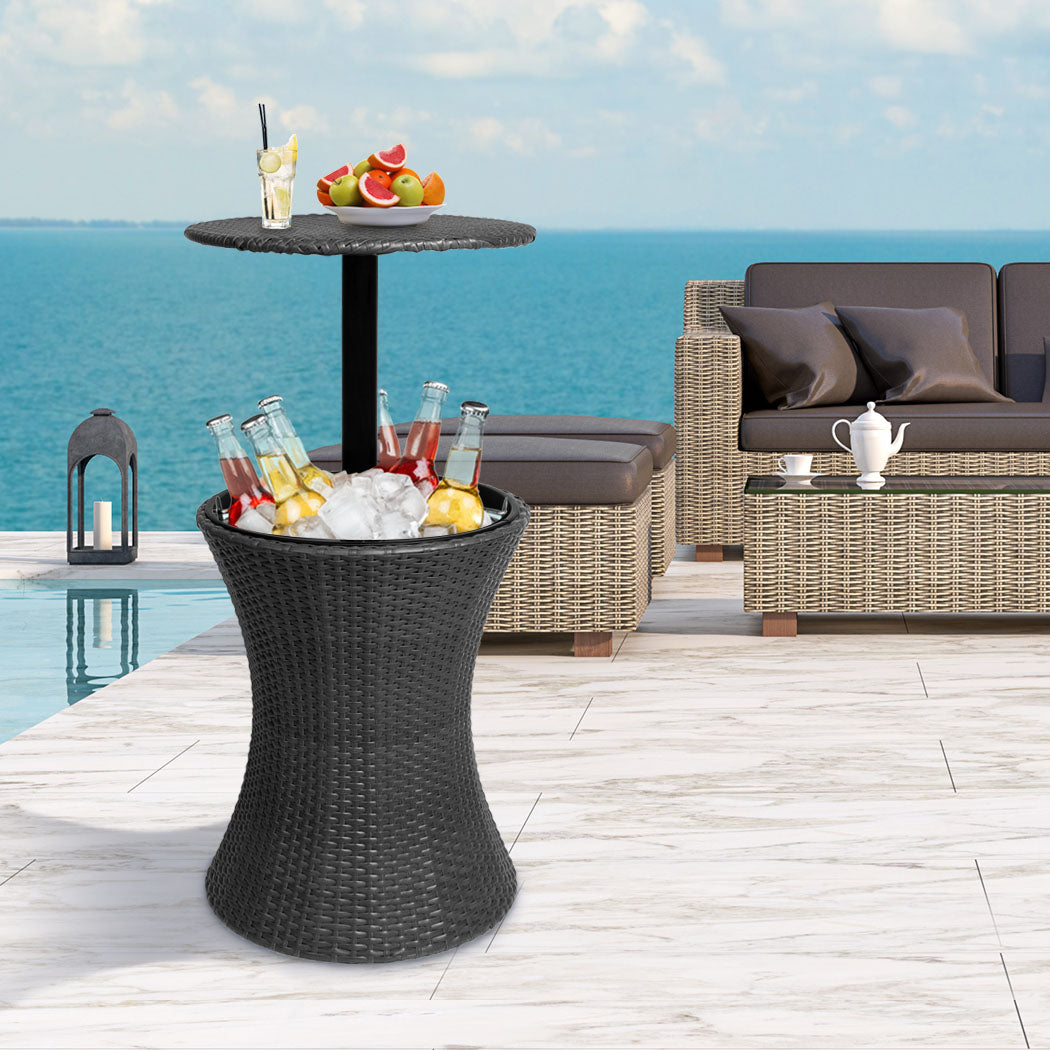 Levede Cooler Ice Bucket Table Bar Outdoor Black-2018816888104161287