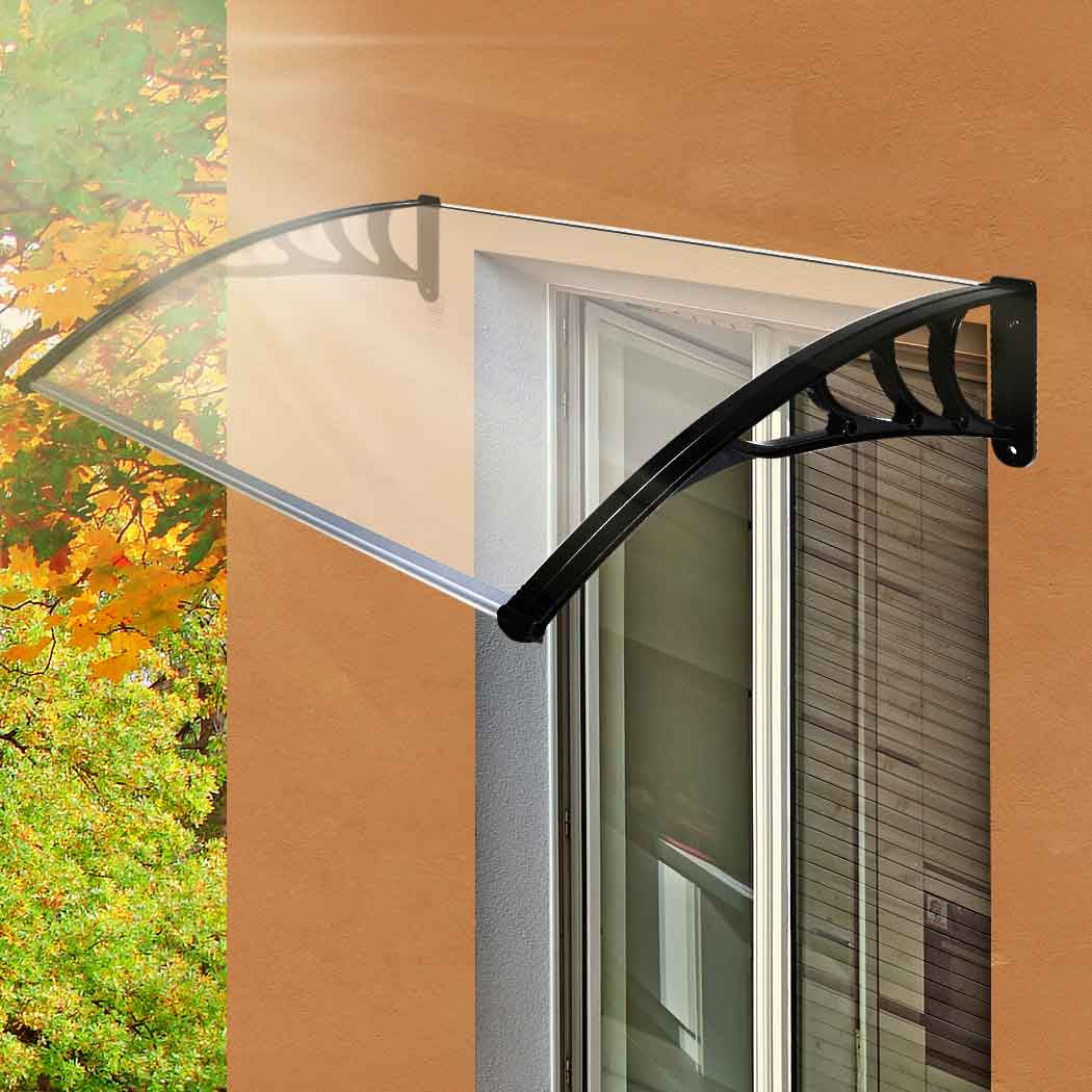 Mountview Window Door Awning Outdoor 1M X 1.5M Transparent 1x1.5M-2018816889400201223