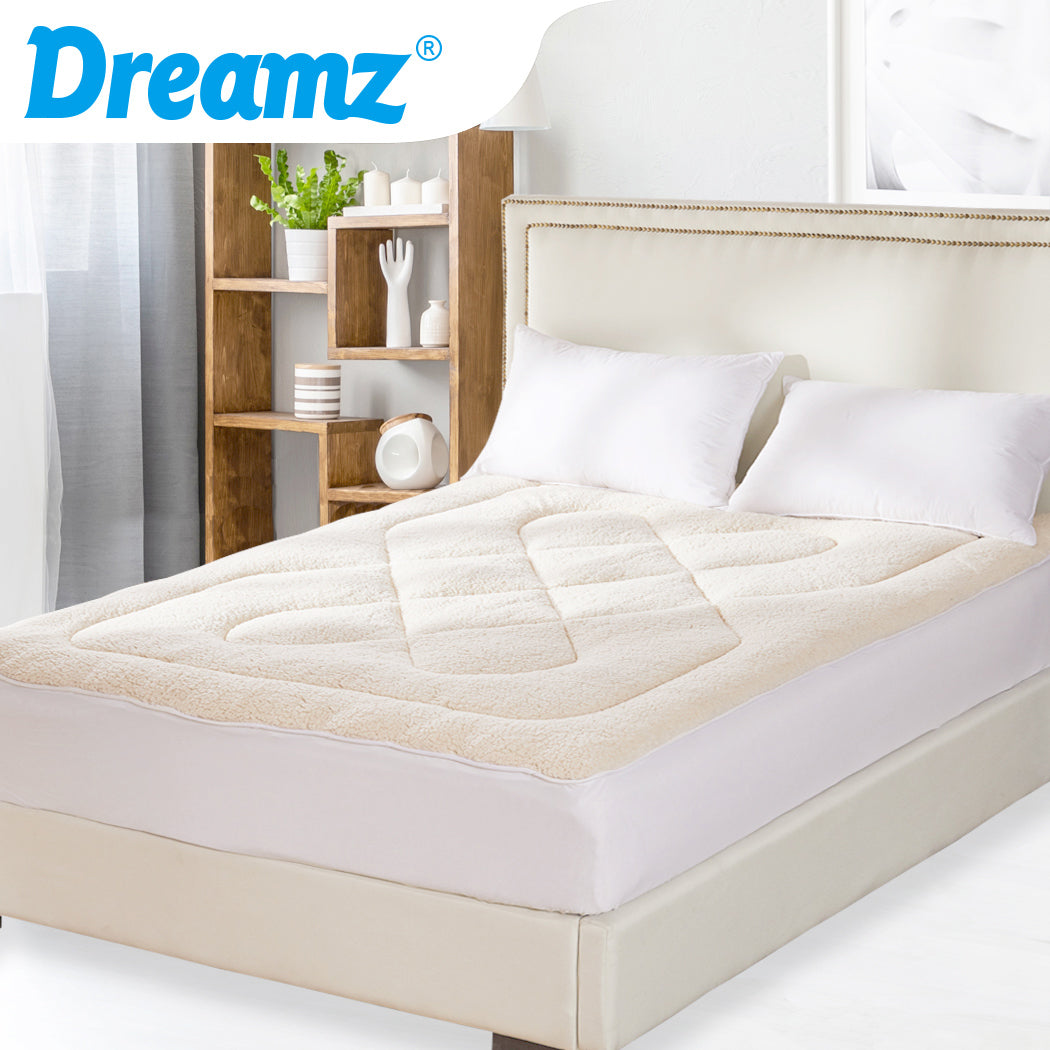 DreamZ Mattress Topper 100% Wool Underlay Double-2018816812376002567