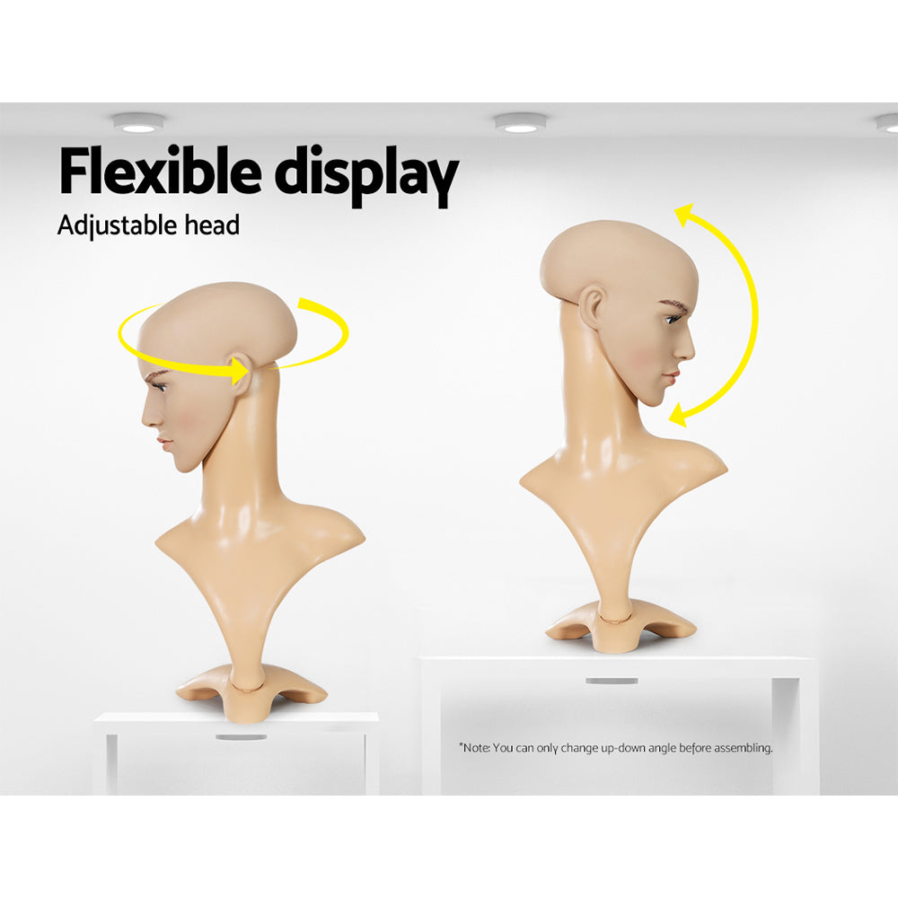 Professional Display Mannequin Head for Wigs, Hats, and Accessories - Embellir Model