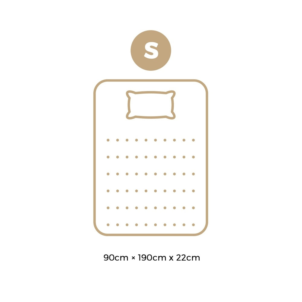 Bedra Single Mattress 3D Mesh Fabric Foam Spring 22cm 7-Zone