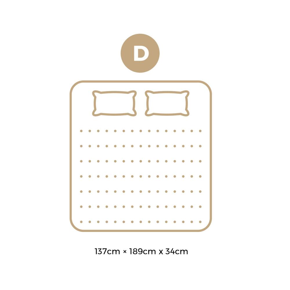 Bedra Latex Foam Double Mattress 9 Zone Pocket Spring 34cm