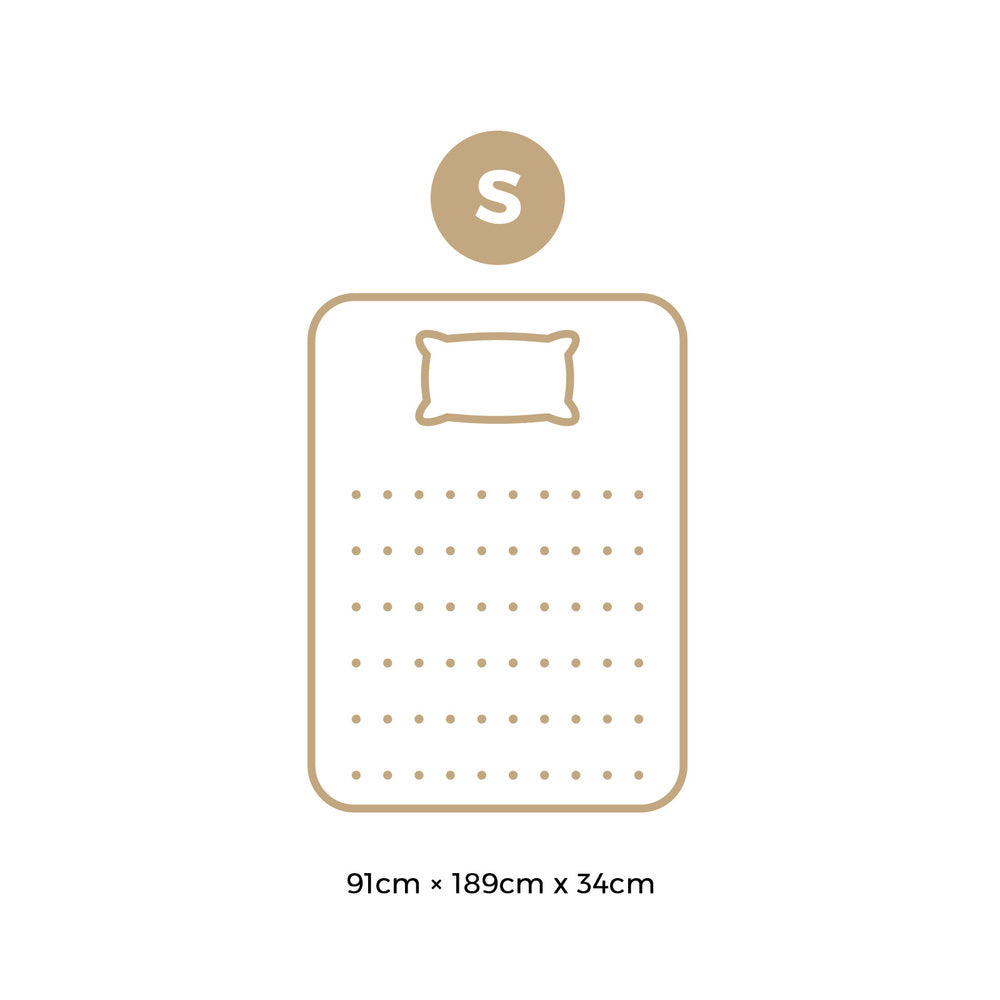 Bedra Latex Foam Single Mattress 9 Zone Pocket Spring 34cm