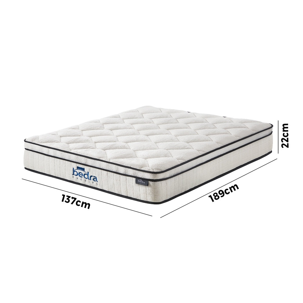 Bedra Boucle Double Mattress Memory Foam Pocket Spring Euro Top