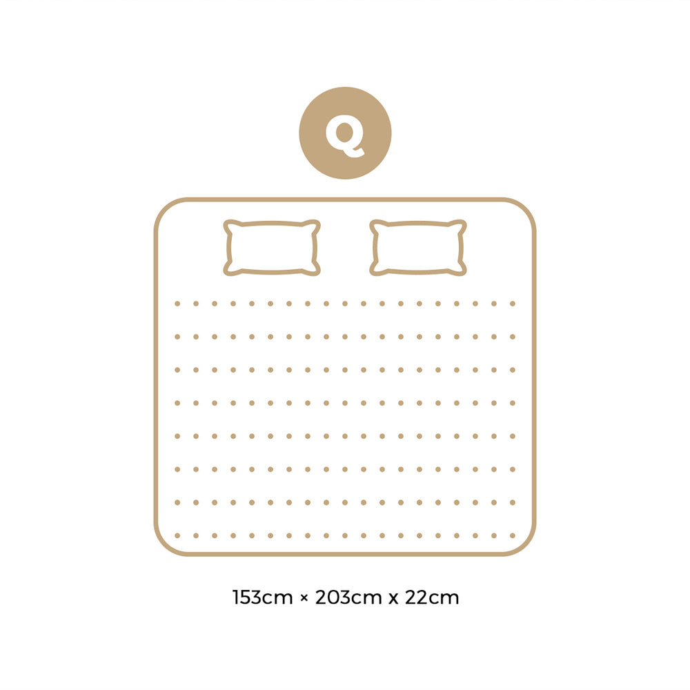 Bedra Queen Mattress Tight Top Cool Gel Foam Pocket Spring 22cm