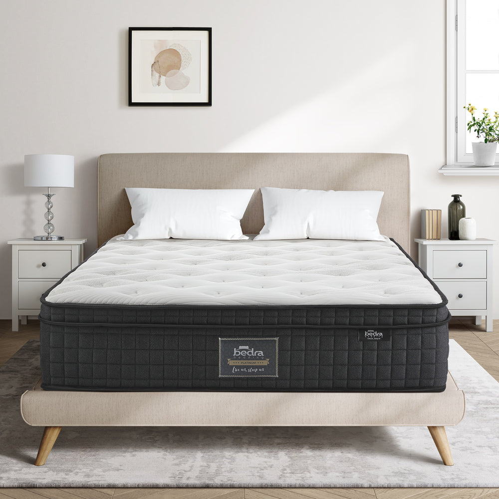 Bedra Queen Mattress Cool Gel Foam Pocket Spring 34CM with Pillows