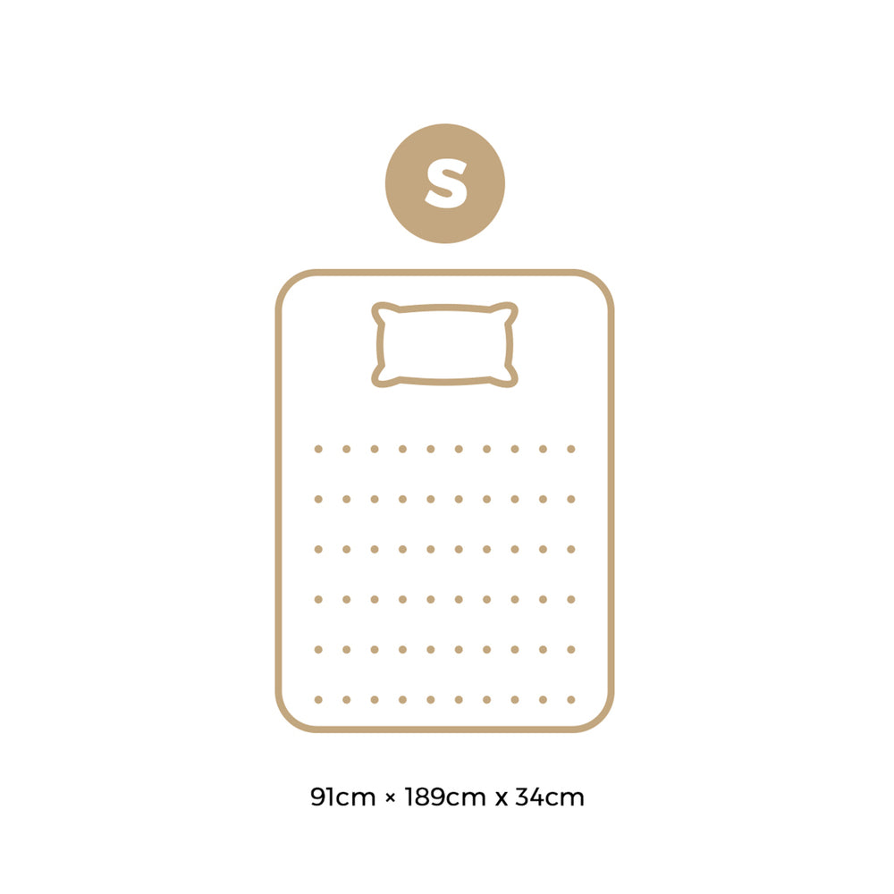 Bedra Single Mattress Cool Gel Foam Pocket Spring 34CM with Pillow