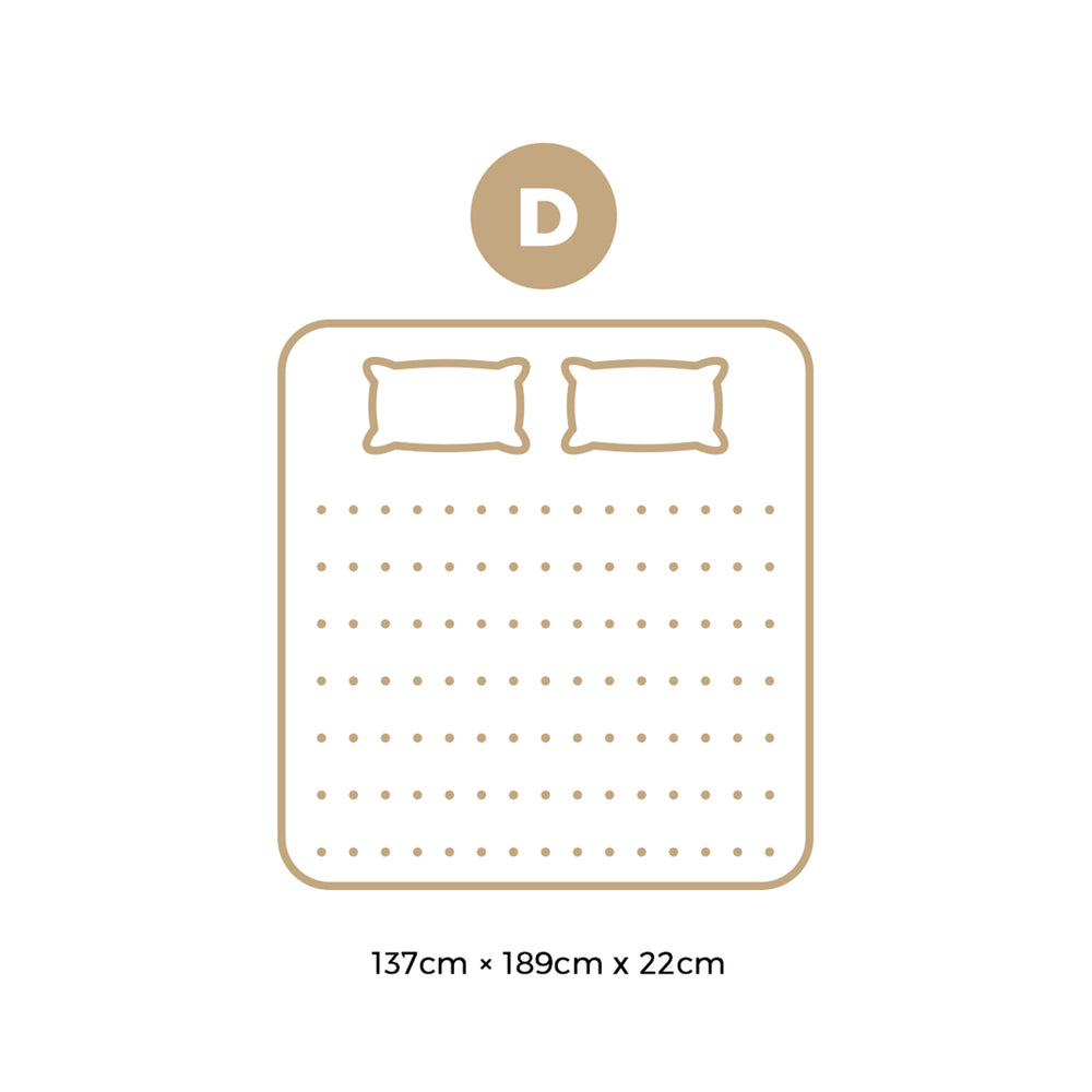 Bedra Double Mattress 22CM Cool Gel Foam Bonnell Spring with Pillows