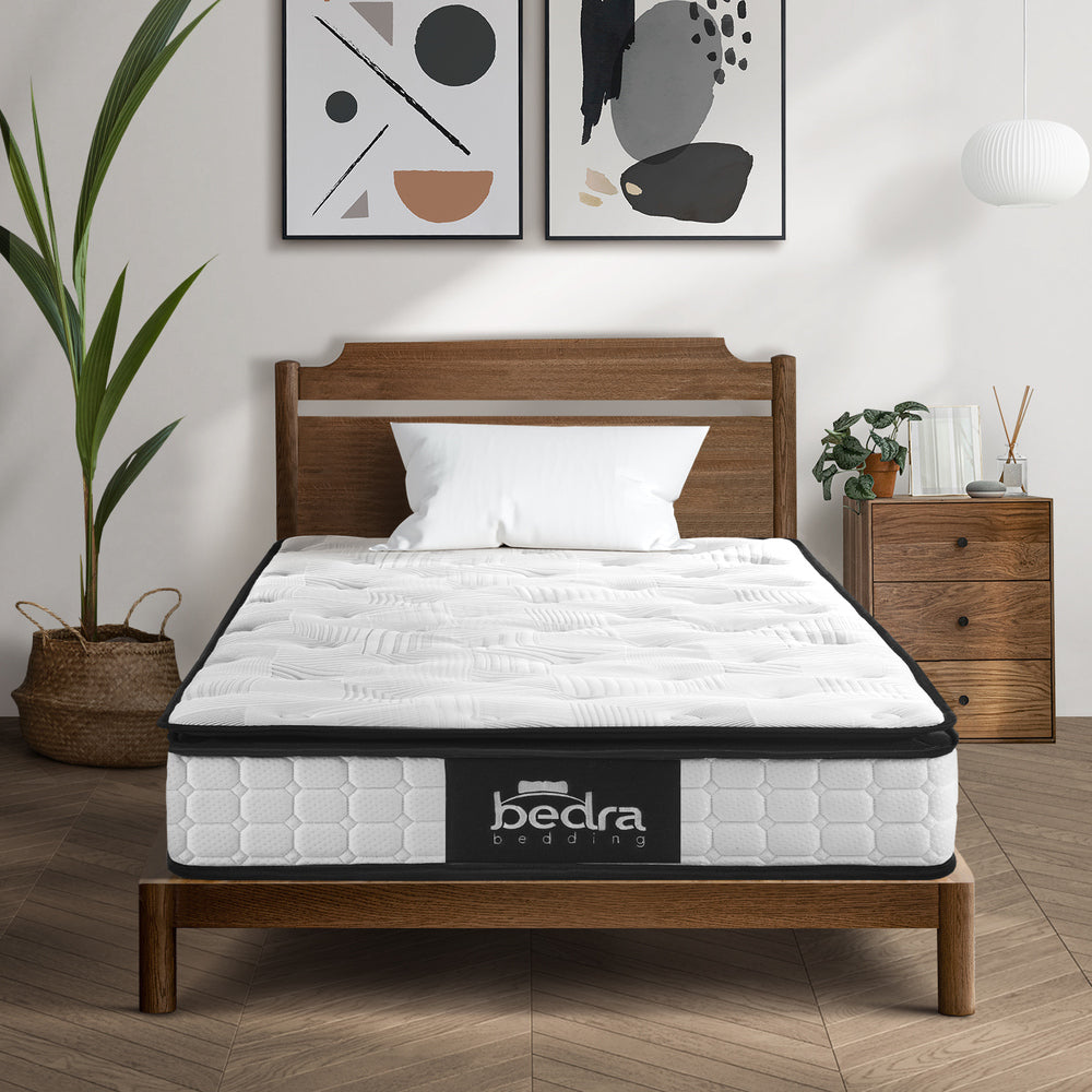 Bedra Single Mattress 22CM Cool Gel Foam Bonnell Spring with Pillow
