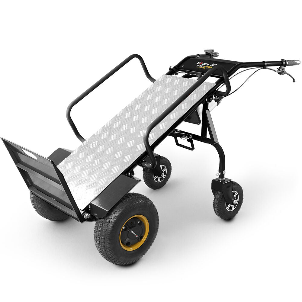 BAUMR-AG 40V Li-ion 260kg Electric Powered Hand Truck Trolley, 400W Brushless motor, Up to 6km/h, 4hr Runtime, Adjustable Width, Folds for Logistics, Moving