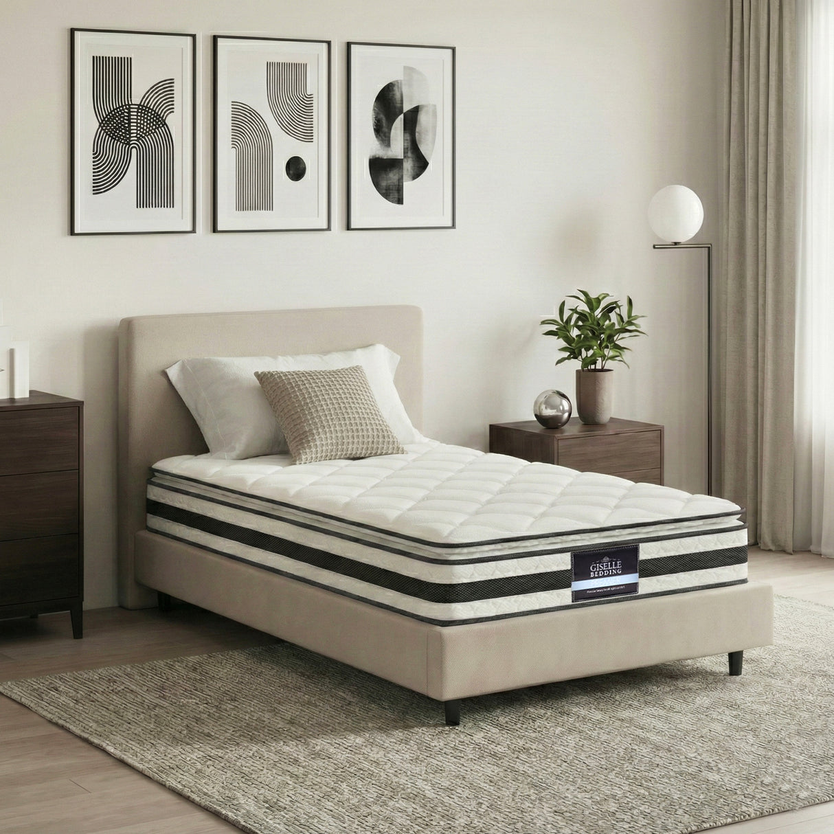 Giselle Bedding 21cm Mattress Pillow Top Single