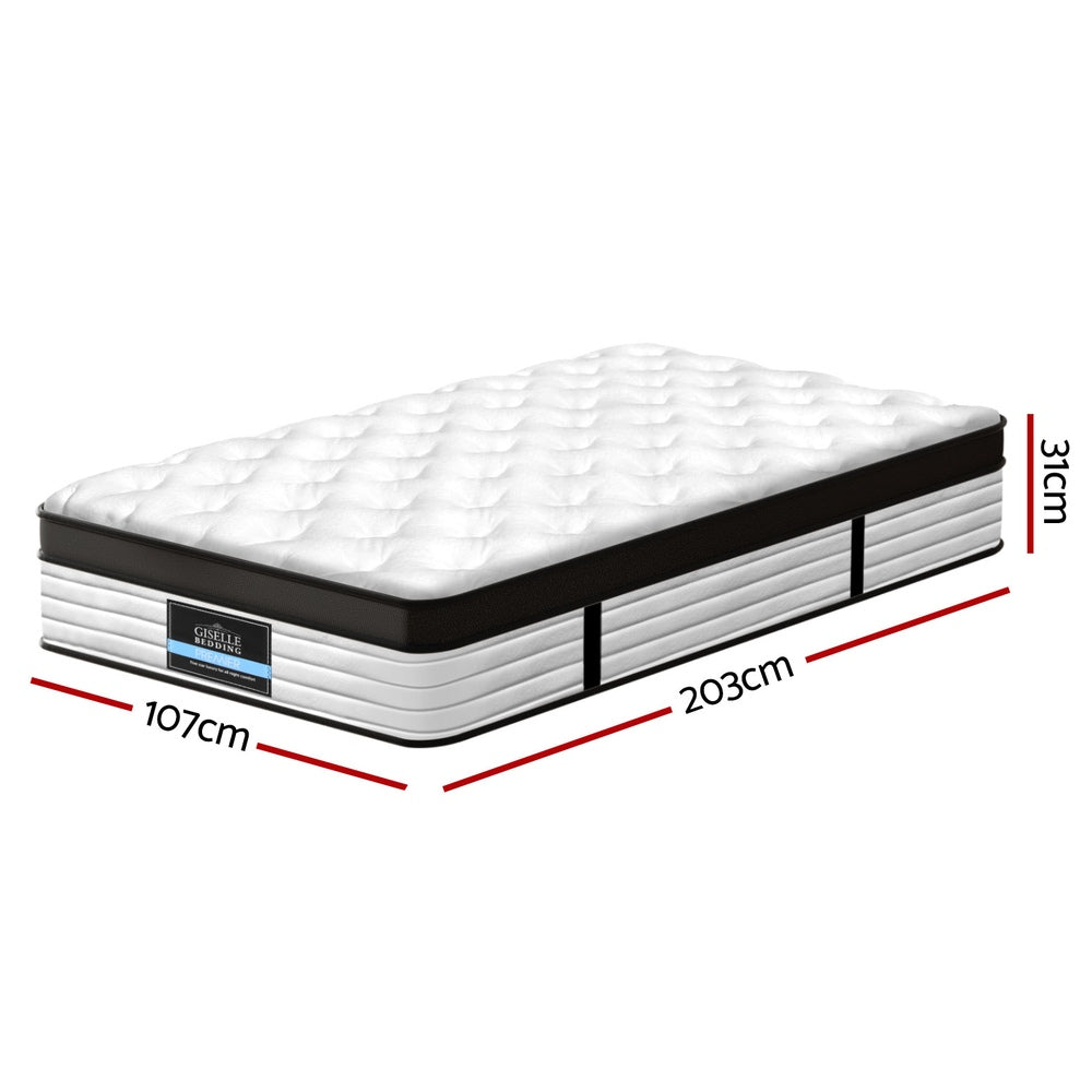 Giselle Bedding 18cm Mattress Medium Soft w/Pillows Single