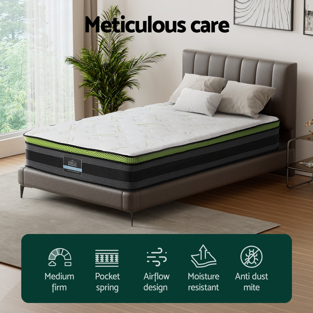 Kingston Slumber Mattress QUEEN Bed Size Bonnell Spring Bedding Firm Foam Top 16CM