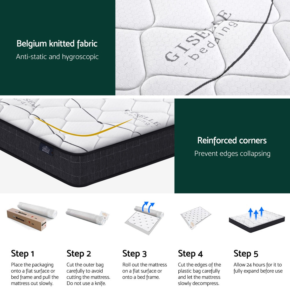 Giselle Bedding 21cm Mattress Euro Top Queen