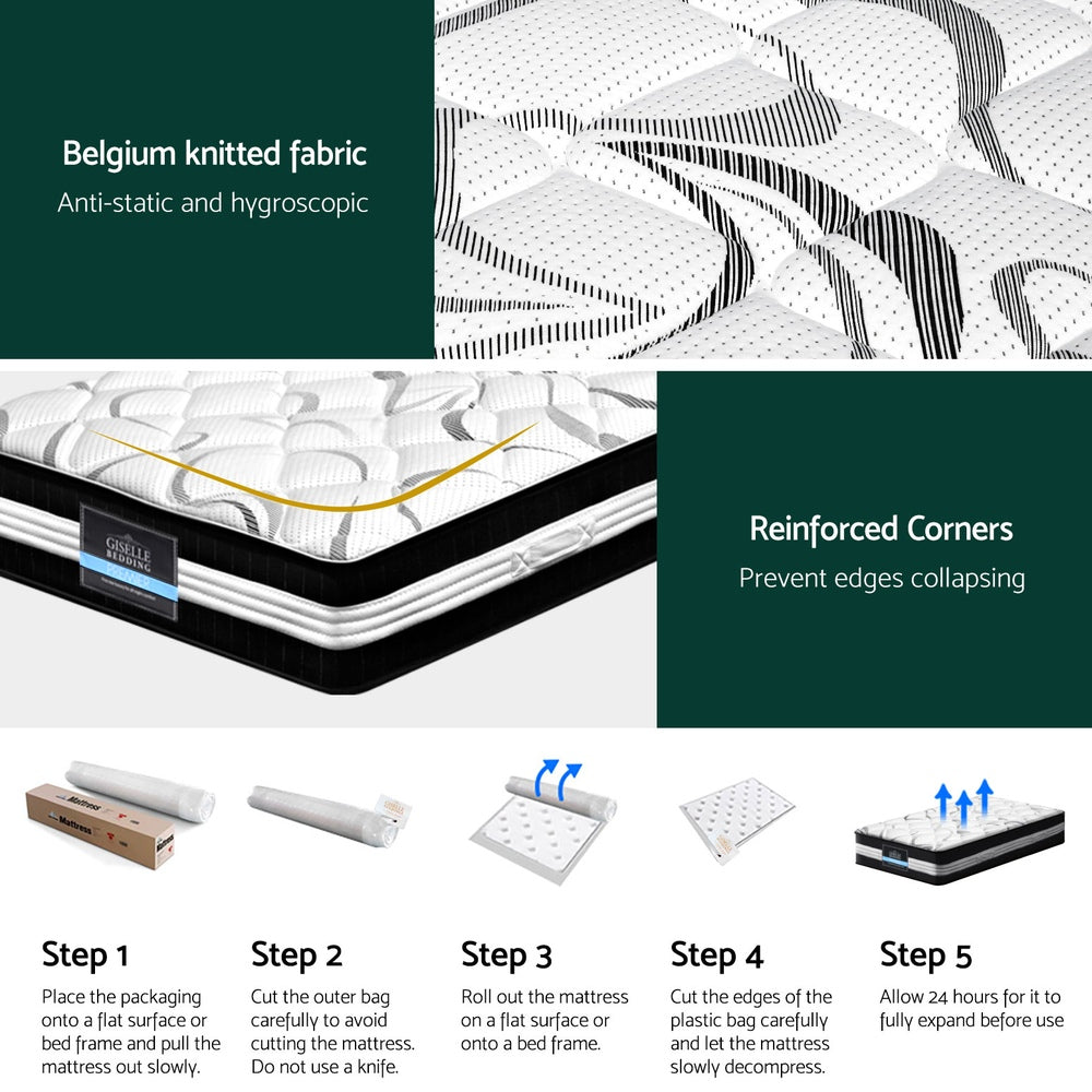 Giselle Bedding 30cm Mattress Medium Firm King