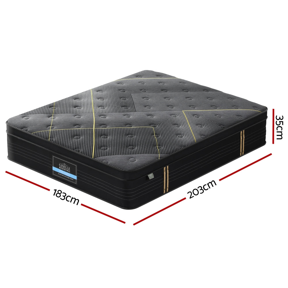 35cm Giselle Mattress King Bed Bamboo Pocket Firm Foam
