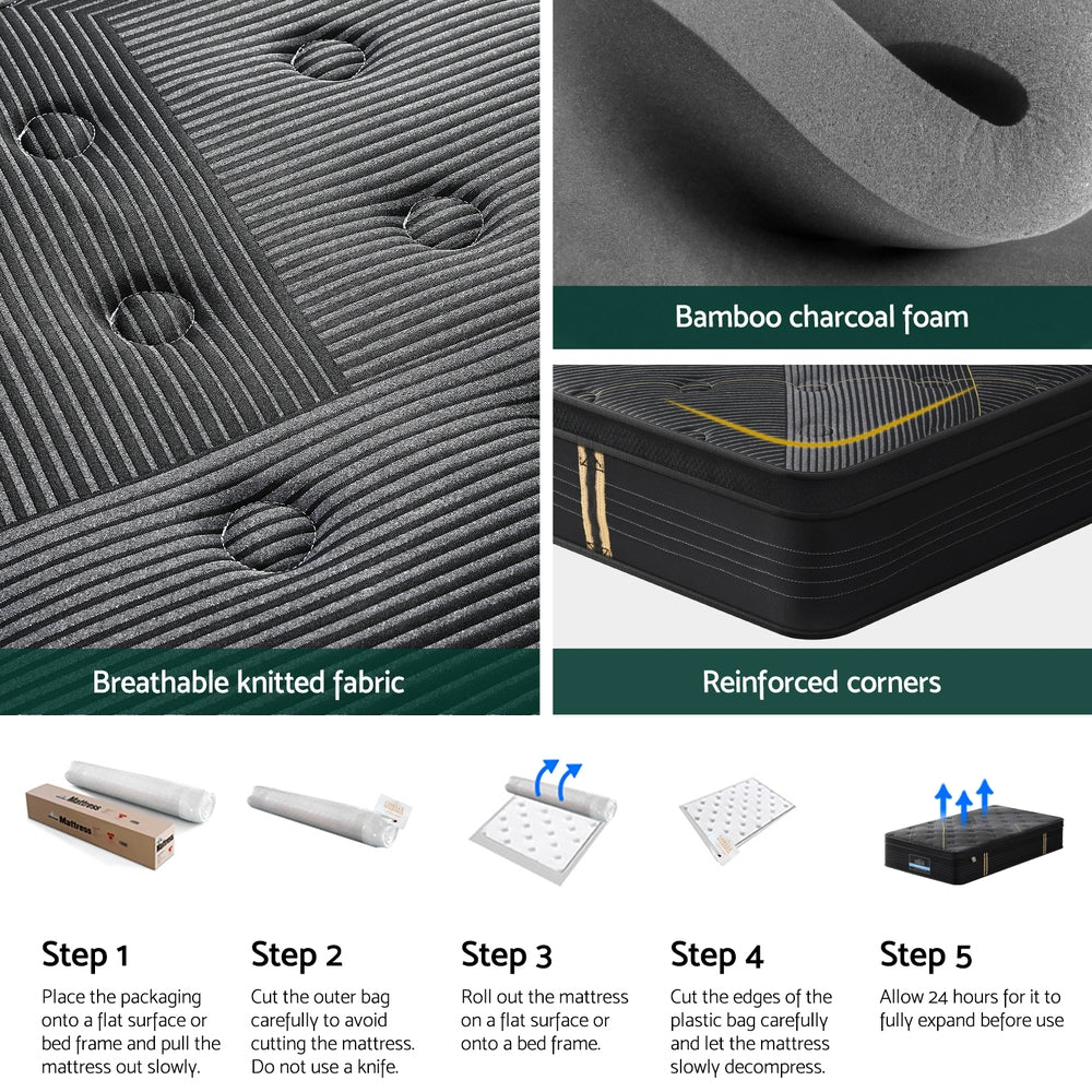 25cm Giselle Mattress Double Bed Pocket Spring Mattresses