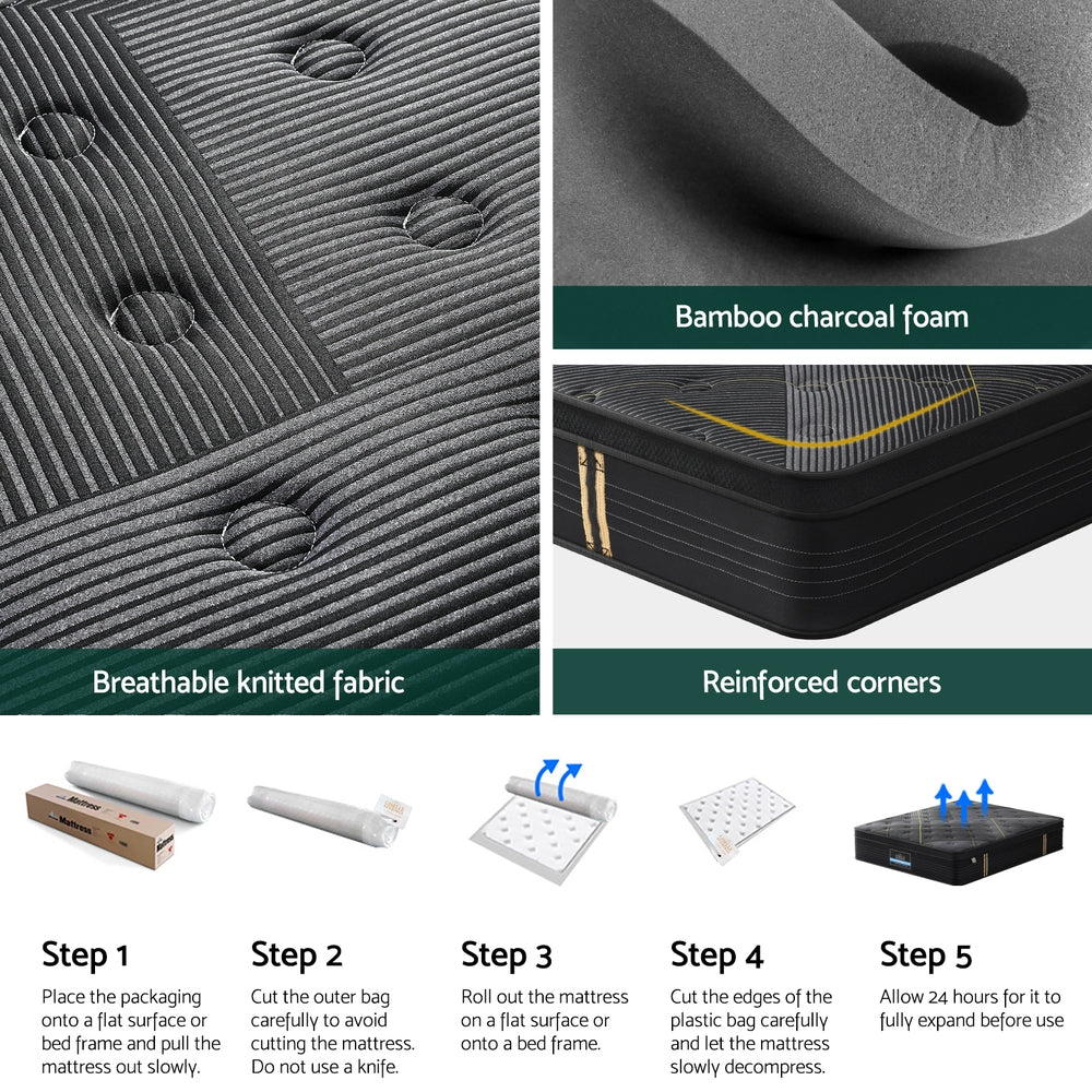 Ariel Vitality Mattress - 5 Zoned Pocket Spring Mattress - Medium/Firm - KING SINGLE