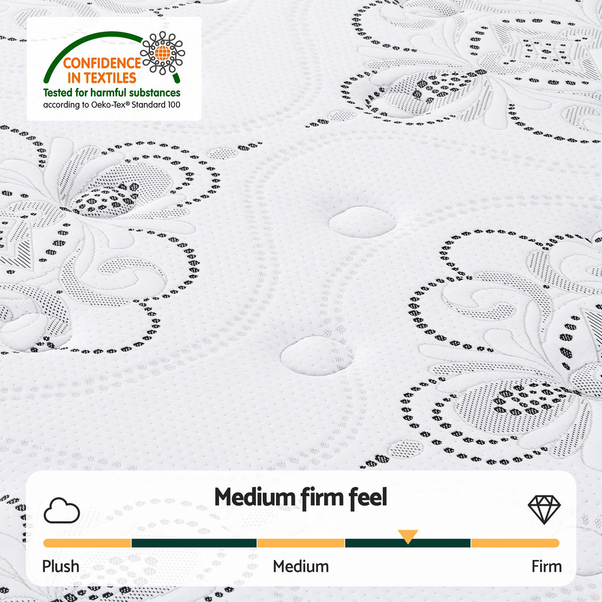 Giselle Bedding 30cm Mattress Pocket Spring Medium Firm Foam Euro Top King Single