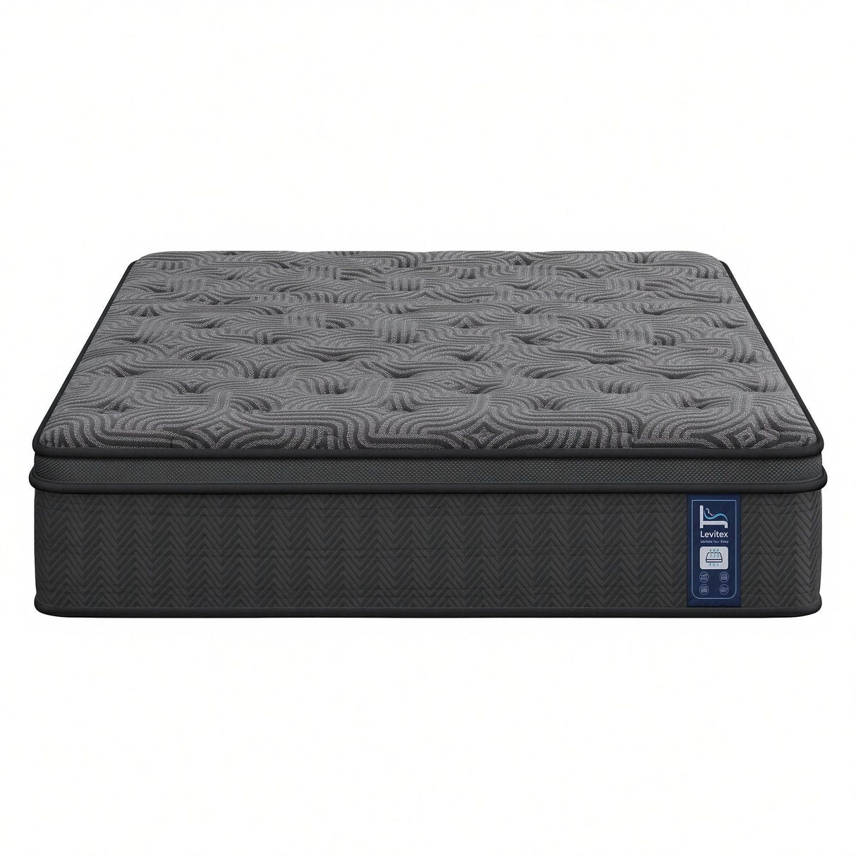 Levitex King Mattress 34 cm 5-Zone Pressure Relief Pocket Spring with Reinforced Edge Support & Breathable Gel Memory Foam Hybrid Mattress