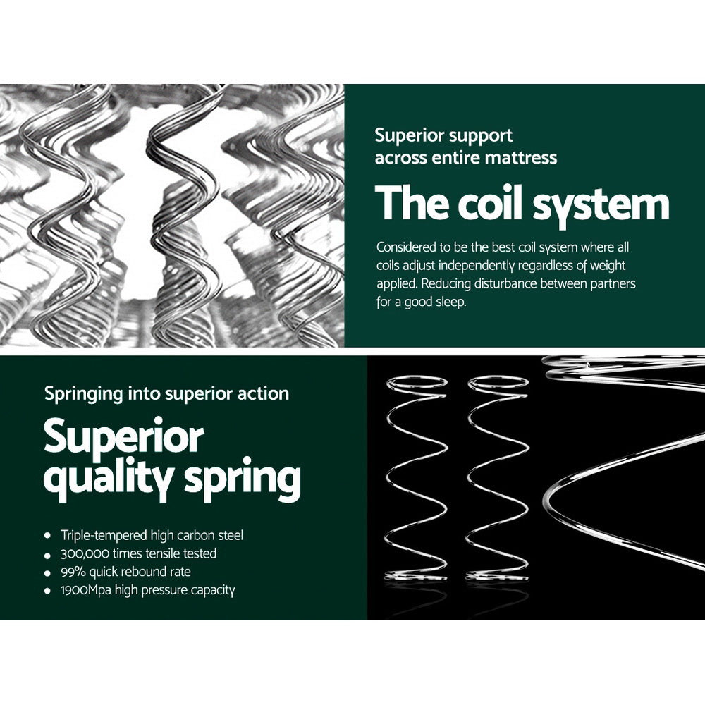 Giselle Bedding 21cm Mattress Euro Top King Single