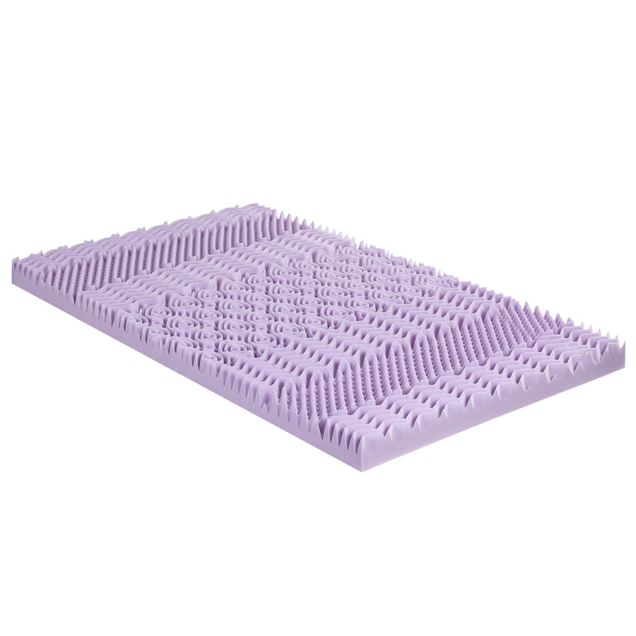 Giselle 8cm Memory Foam Mattress Topper Lavender Infused Bamboo Cover 7-Zone Single