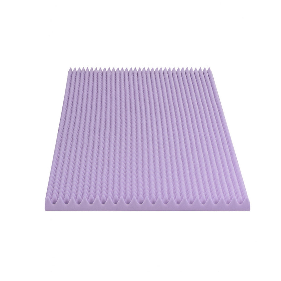 Giselle 5cm Memory Foam Mattress Topper Lavender Infused Egg Crate King Single