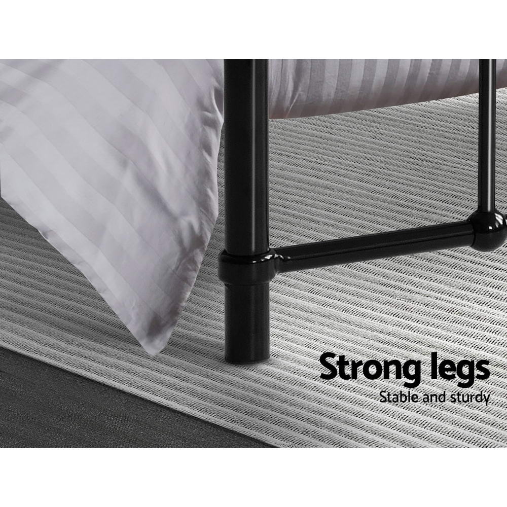 Artiss Bed Frame Metal Bed Frame LEO - King Single(Black)