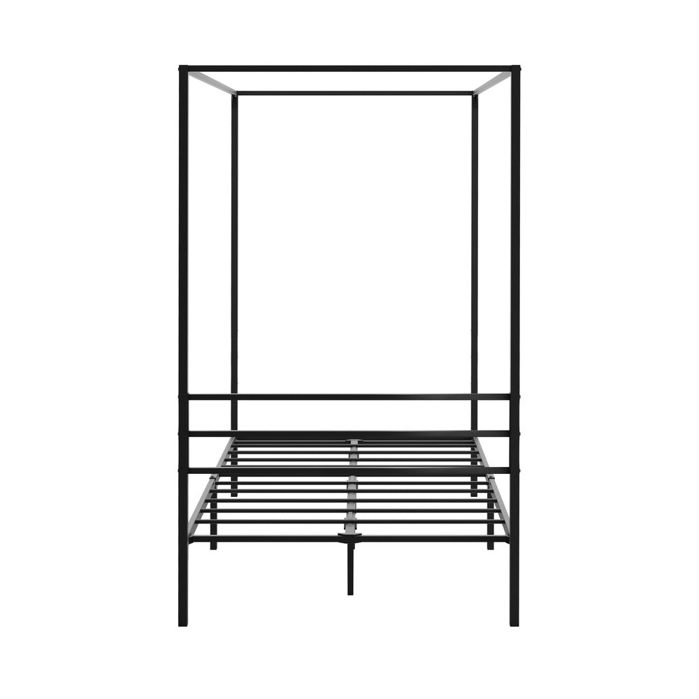 Oikiture Metal Canopy Bed Frame Single Size Platform