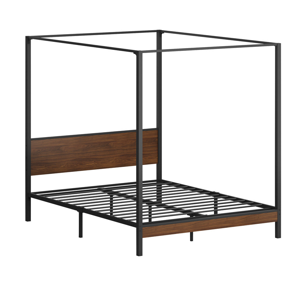 Oikiture Metal Canopy Bed Frame Double Size Beds Platform