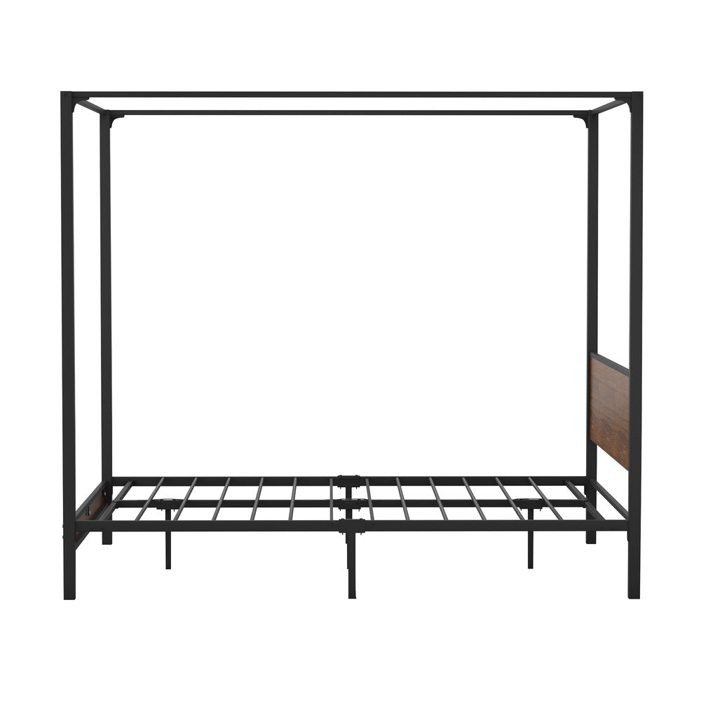 Oikiture Metal Canopy Bed Frame Double Size Beds Platform