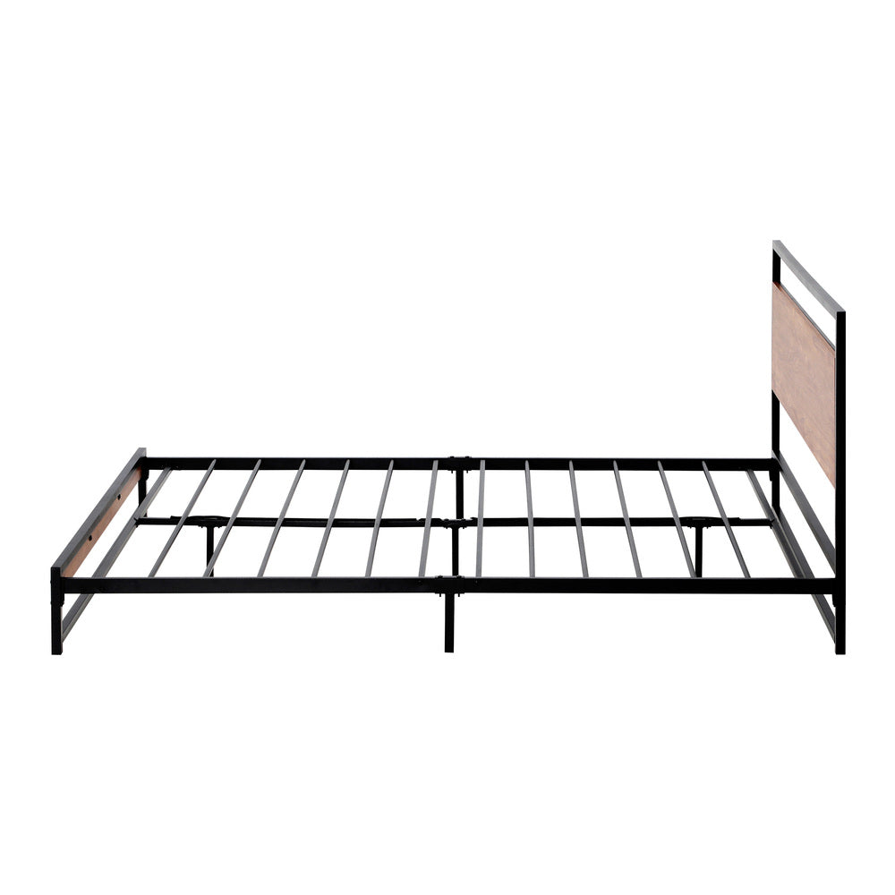 Oikiture Metal Bed Frame King Single Size Wooden