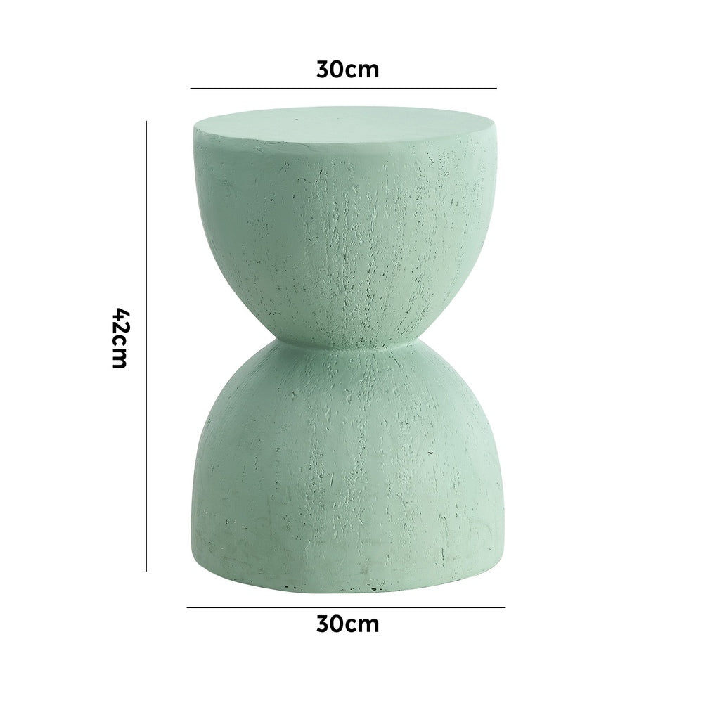Oikiture Side Table Coffee Tables Stand Stone Green