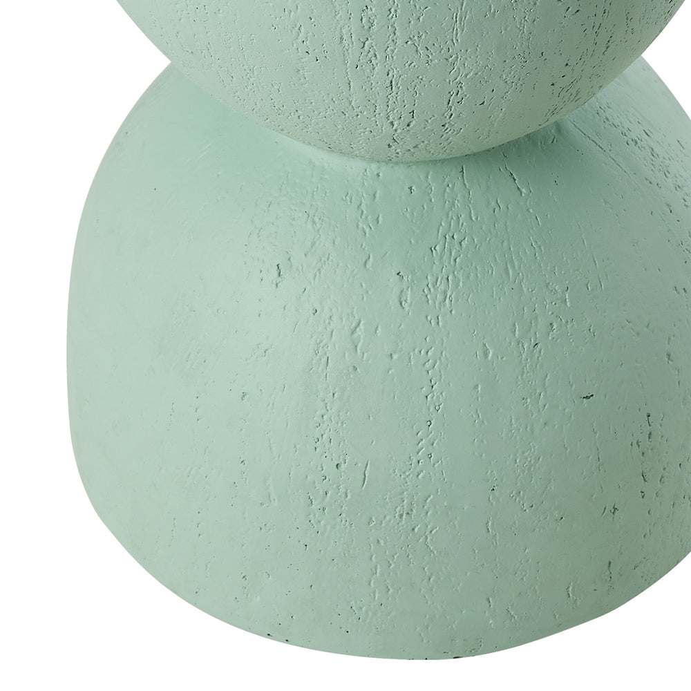 Oikiture Side Table Coffee Tables Stand Stone Green