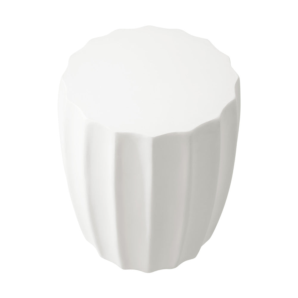 Oikiture Side Table Concrete Outdoor Stand