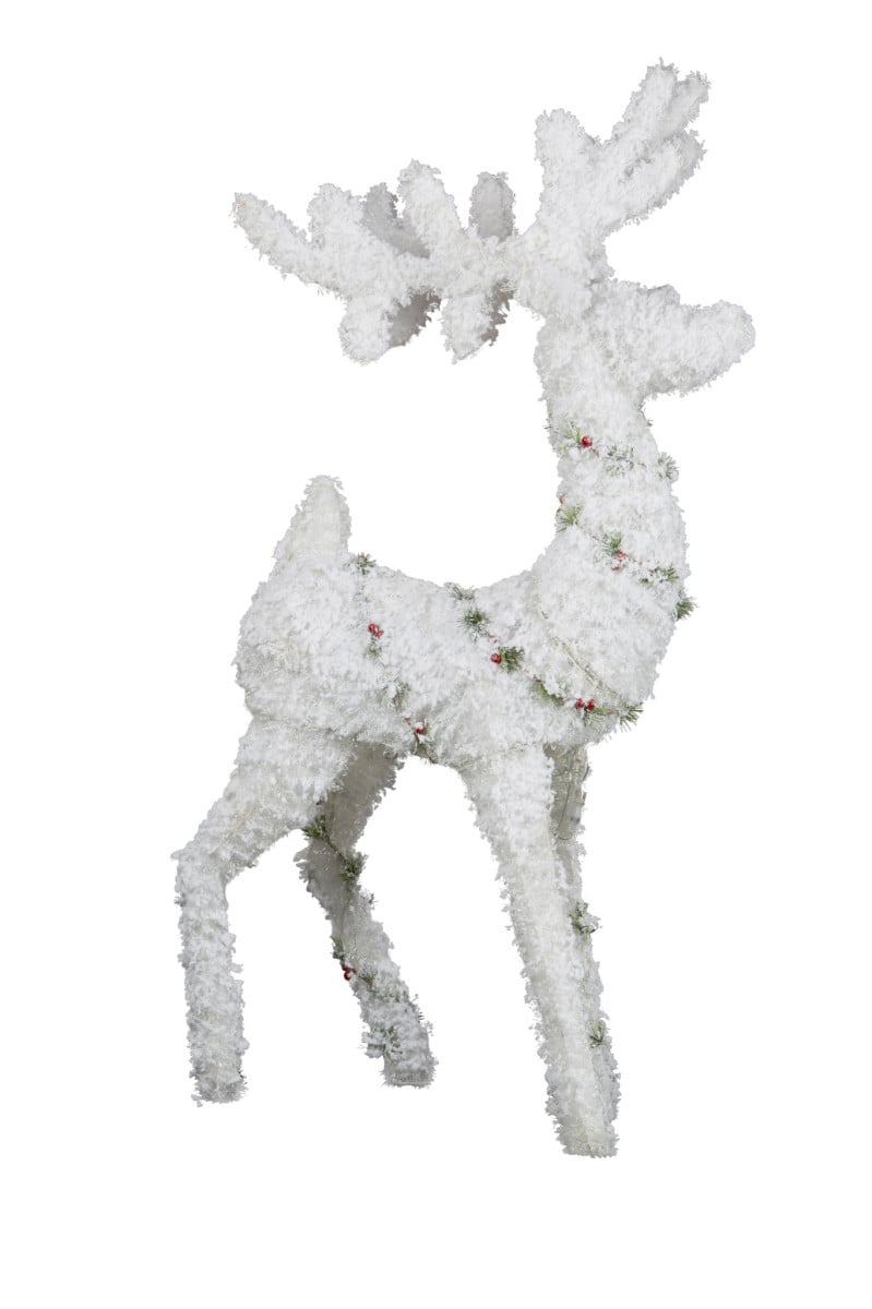 Christabelle 120cm Snowy Christmas Reindeer with Lights