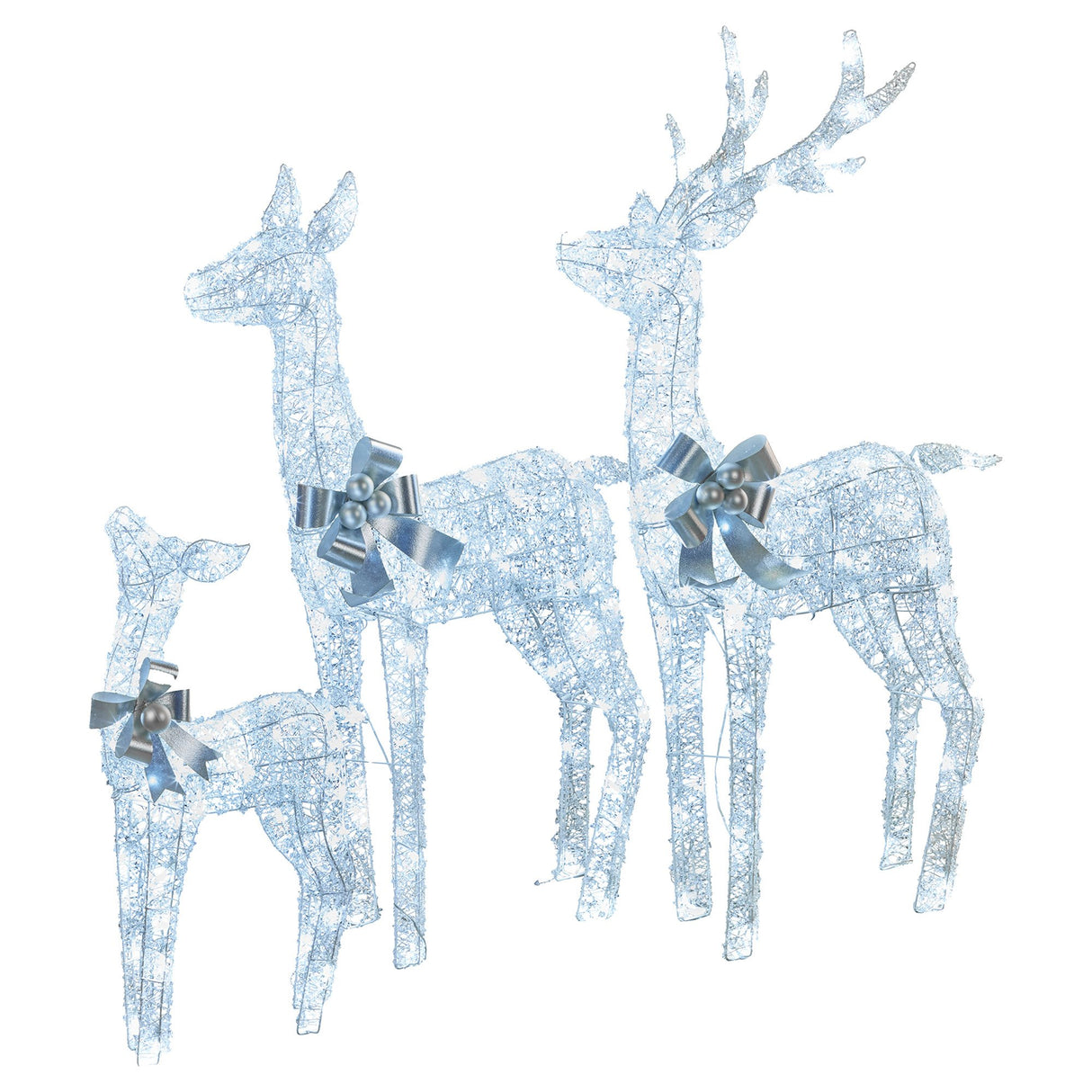 Christabelle Christmas Reindeer Display Set 3 Indoor & Outdoor Decorations Acrylic Beads Cool W