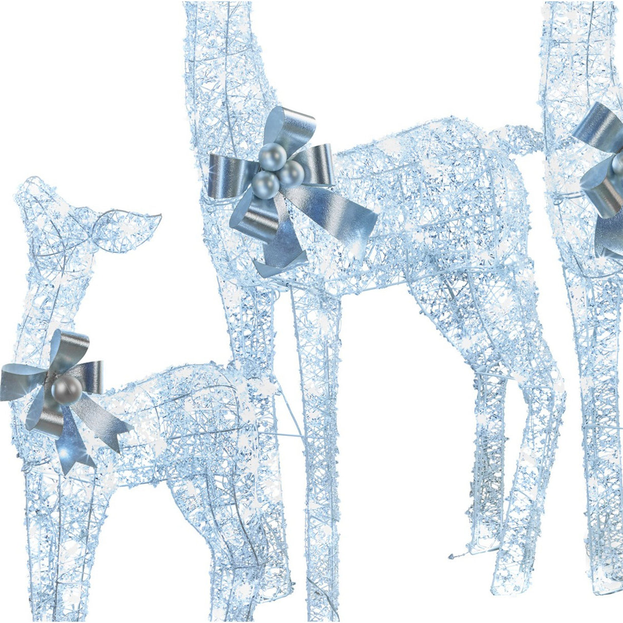 Christabelle Christmas Reindeer Display Set 3 Indoor & Outdoor Decorations Acrylic Beads Cool W