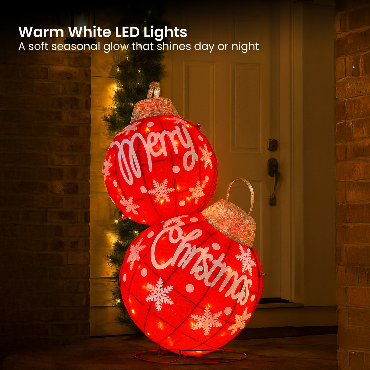 Christabelle Oversized Christmas Bauble Display Warm White LED Lights Indoor & Outdoor Holiday