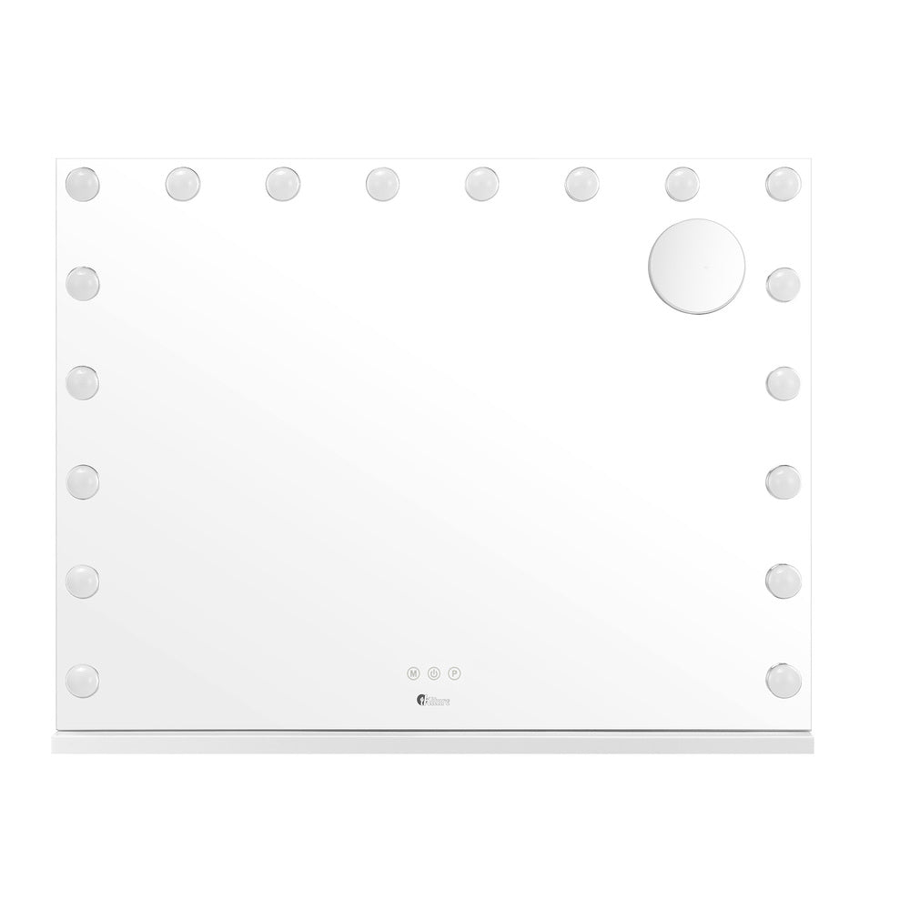 Oikiture Hollywood Makeup Mirror Magnifying LED 18 Bulbs 80x62cm