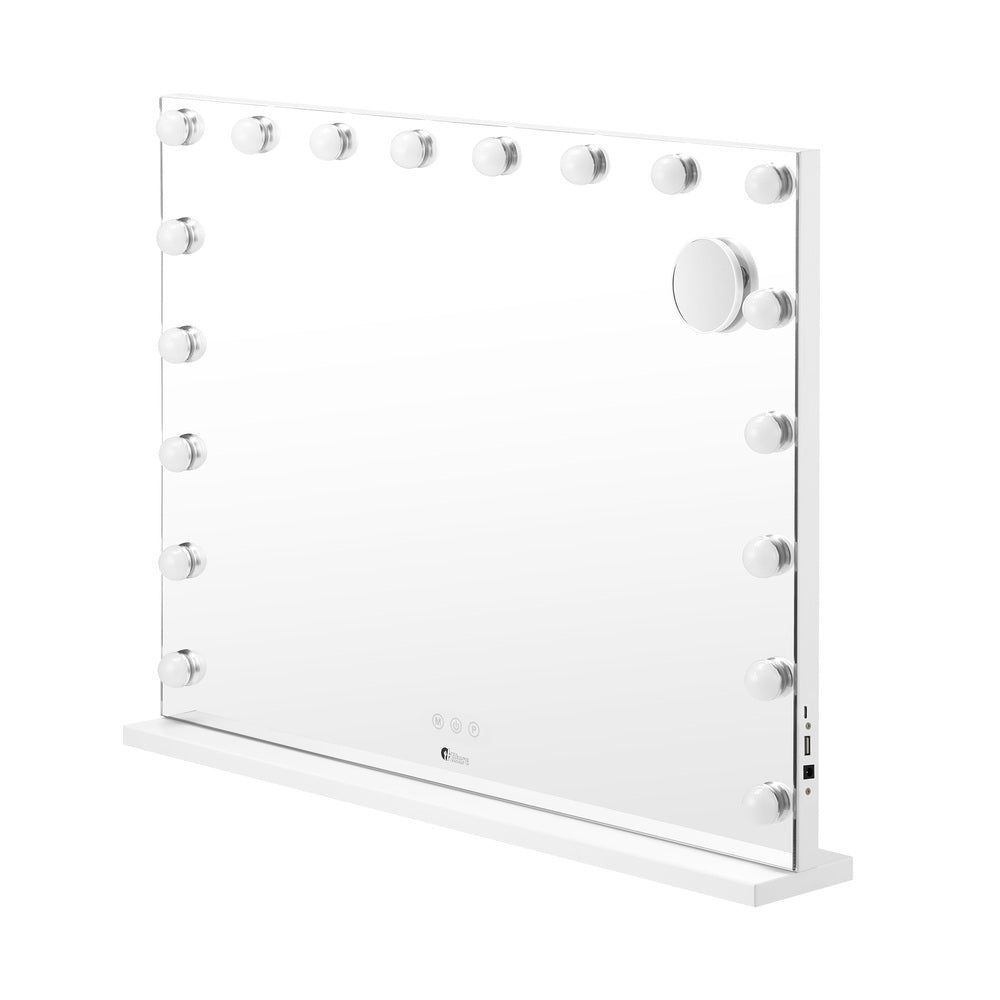 Oikiture Hollywood Makeup Mirror Magnifying LED 18 Bulbs 80x62cm