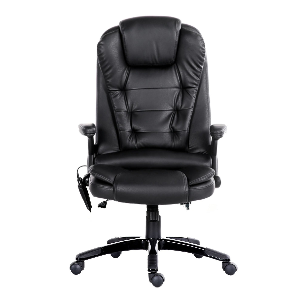 Artiss 8 Point Massage Office Chair Heated Seat Recliner PU Black