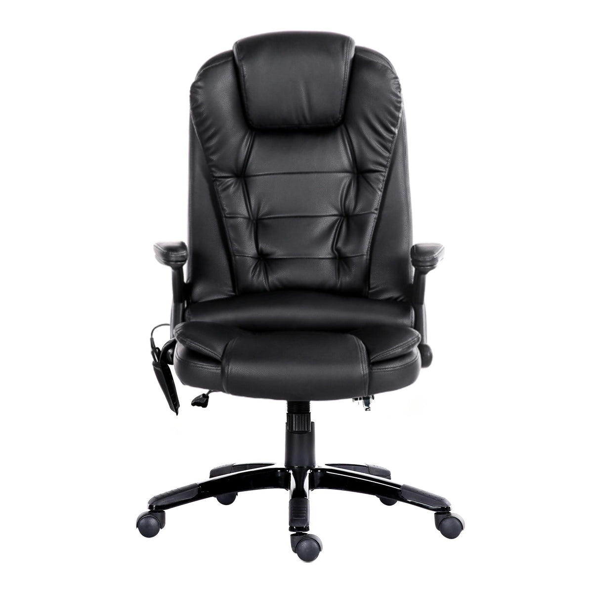 Artiss 8 Point Massage Office Chair Heated Seat Recliner PU Black