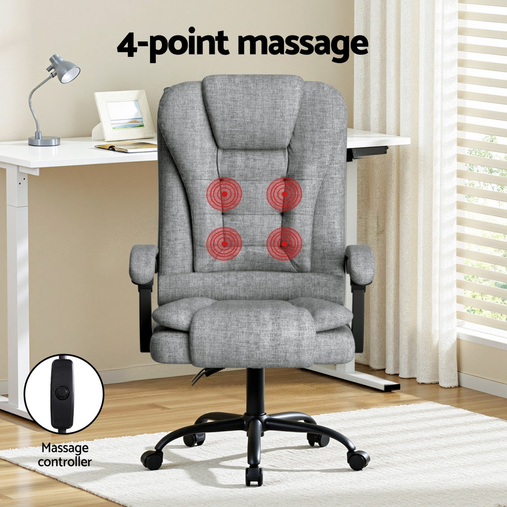 Artiss Executive Office Chair 4-Point Massage Adjustable Ergonomic Recline Back