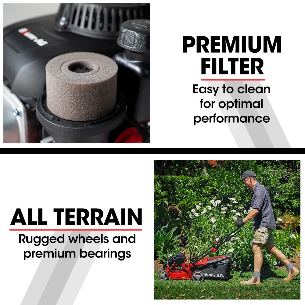 Baumr-AG 720SX 17' 139cc Steel Deck Petrol 4-Stroke Lawn Mower
